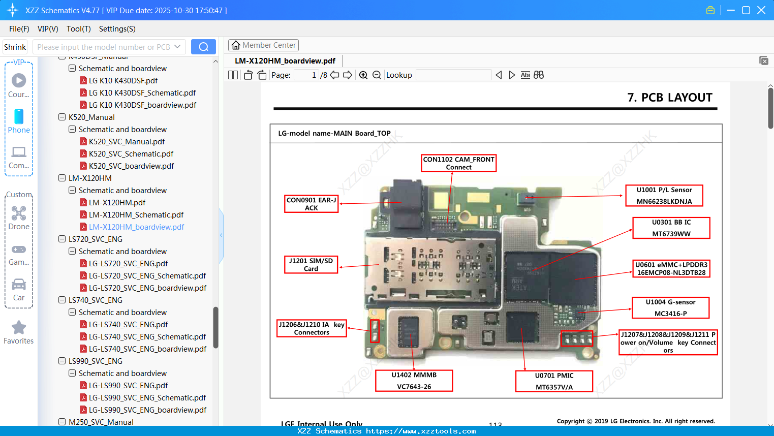 LG LM-X120HM_boardview